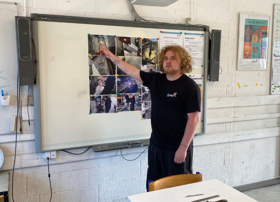 Fremlæggelse af arbejdsprocesser og resultater fra fagprøven.