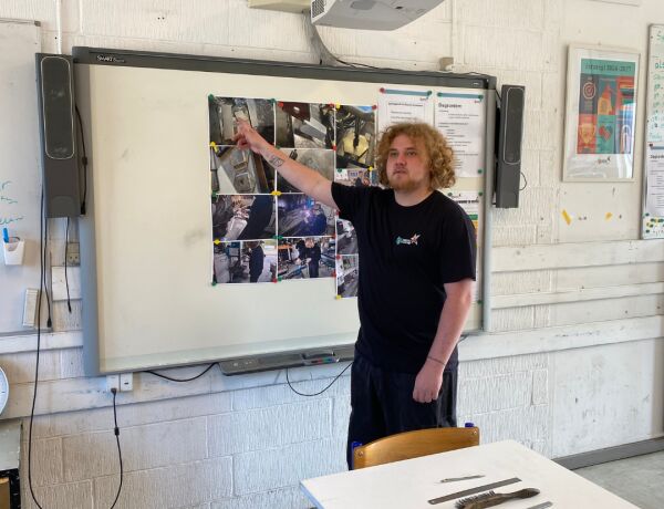 Fremlæggelse af arbejdsprocesser og resultater fra fagprøven.