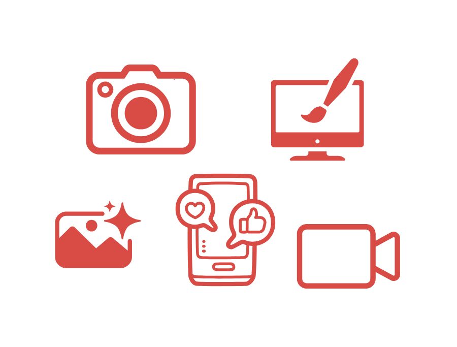 Digitalt-Design-kamera-grafisk-design-billedredigering-video-sociale-medier