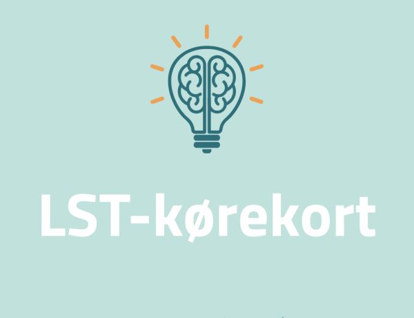 Illustration af en lyspære med en hjerne indeni over teksten 