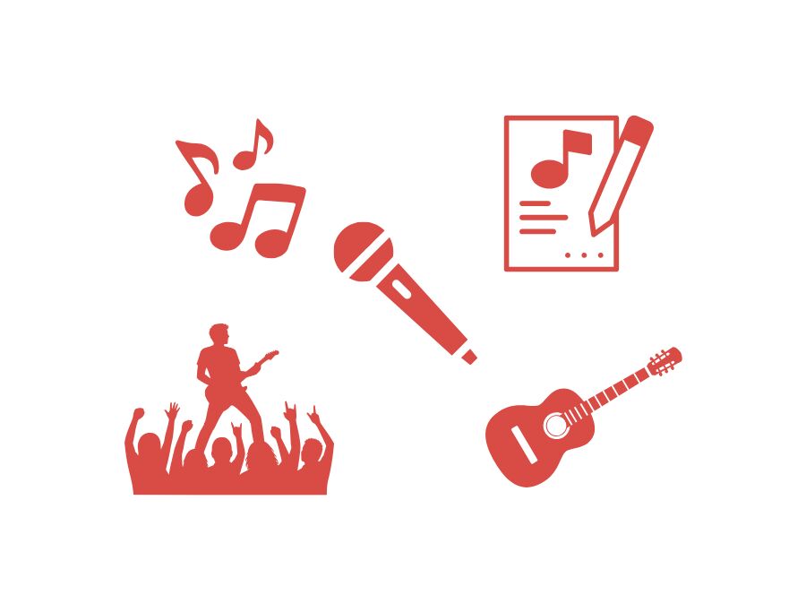 Musik-Kunst-Kreativitet-instrumenter-musikvideo-koncert-optagelse-musikteori-sangskrivning