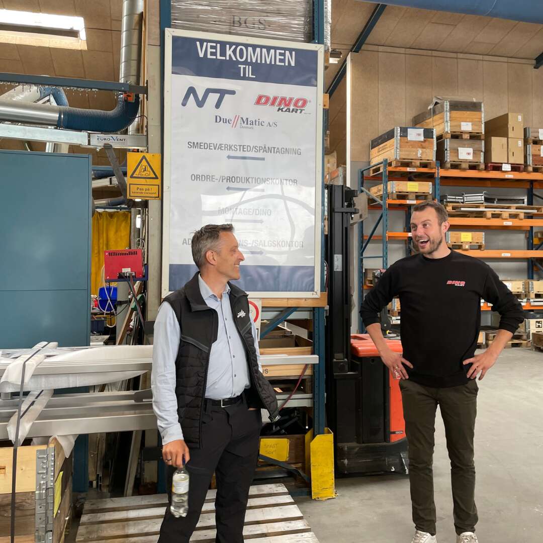 Medarbejdere fra Nørgaard Teknik A/S byder velkommen og fortæller om virksomheden og produktionen.