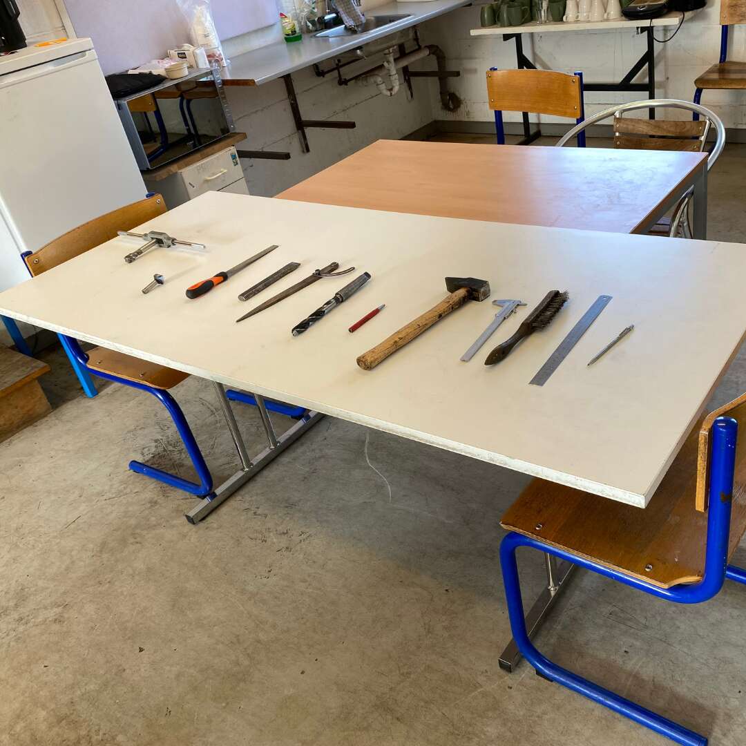Udvalgte værktøjer og måleudstyr anvendt til fagprøven.